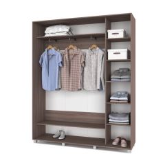 РОЛАНД Шкаф-купе с зеркалом Шимо темный (450*1800) Р482 в Приобье - priobie.mebel24.online | фото 2