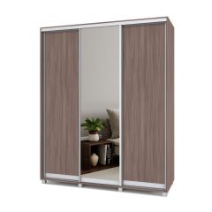 РОЛАНД Шкаф-купе с зеркалом Шимо темный (600*1800) Р682 в Приобье - priobie.mebel24.online | фото