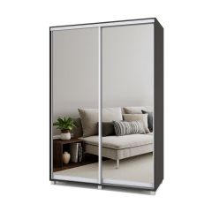 РОЛАНД Шкаф-купе с зеркалами Венге (600*1500) Р653 в Приобье - priobie.mebel24.online | фото