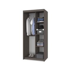 ТОМАС Шкаф-купе с зеркалом Анкор темный/светлый Т22 в Приобье - priobie.mebel24.online | фото 2