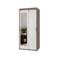 ТОМАС Шкаф-купе с зеркалом Шимо темный/светлый Т22 в Приобье - priobie.mebel24.online | фото