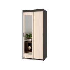 ТОМАС Шкаф-купе с зеркалом Венге/Млечный дуб Т22 в Приобье - priobie.mebel24.online | фото