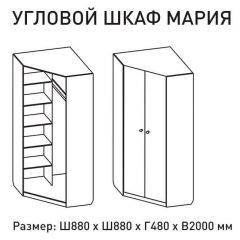 Шкаф угловой Мария 880*880 (ЛДСП 1 кат.) в Приобье - priobie.mebel24.online | фото 2