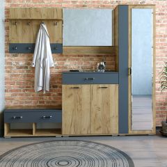 Шкаф ун-й с зеркалом НКМ Бостон Секция 5 в Приобье - priobie.mebel24.online | фото 2