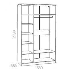 НМ 040.33 Х Шкаф для одежды "Оливия" в Приобье - priobie.mebel24.online | фото 3