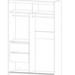 ВЕРОНА Шкаф-купе 1400 (ясень шимо комб.) в Приобье - priobie.mebel24.online | фото 2