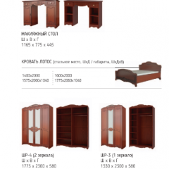 ЛОТОС Спальный гарнитур (модульный) орех лак в Приобье - priobie.mebel24.online | фото 12