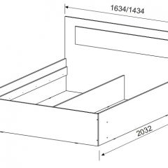 Спальный гарнитур МСП-1 (Дуб золотой/Камень темный) 1400 в Приобье - priobie.mebel24.online | фото 3