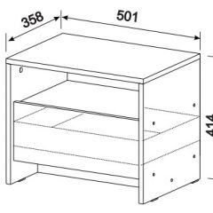 Спальный гарнитур МСП-1 (Дуб золотой/Камень темный) 1400 в Приобье - priobie.mebel24.online | фото 6