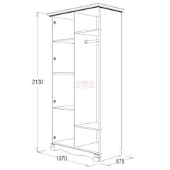 Спальный гарнитур Ольга-1Н (модульная) в Приобье - priobie.mebel24.online | фото 3