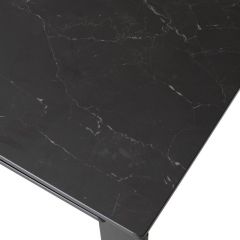 Стол CORNER 120 MATT BLACK MARBLE SOLID CERAMIC / BLACK, ®DISAUR в Приобье - priobie.mebel24.online | фото 9