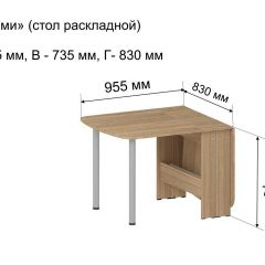 Стол-книжка раздвижной "Оригами" в Приобье - priobie.mebel24.online | фото 5