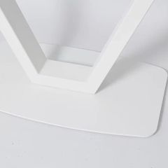 Стол Лотус раздвижной со стеклом (белый) в Приобье - priobie.mebel24.online | фото 2