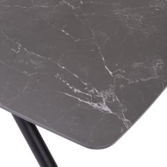 Стол RIVOLI 140 MATT BLACK MARBLE SOLID CERAMIC / BLACK, ®DISAUR в Приобье - priobie.mebel24.online | фото 10