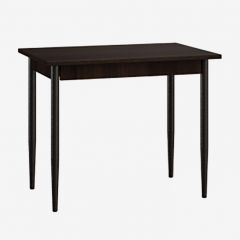 Стол Темп 1 (Венге/кромка ПВХ 2мм/ножки металл шоколад d40) в Приобье - priobie.mebel24.online | фото