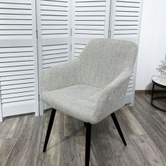 Стул BRANDY WZ2042-19 галечный серый фактурный велюр/ черный каркас М-City в Приобье - priobie.mebel24.online | фото 5