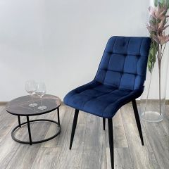 Стул CHIC BLUVEL-86 NAVY BLUE / черный каркас М-City в Приобье - priobie.mebel24.online | фото 5