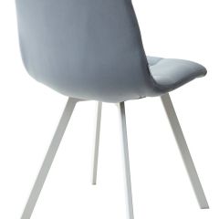 Стул CHILLI SQUARE G108-56 пудровый синий, велюр/ белый каркас М-City в Приобье - priobie.mebel24.online | фото 4