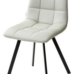 Стул CHILLI SQUARE HK017-03 светло-серый, PU/ черный каркас М-City в Приобье - priobie.mebel24.online | фото