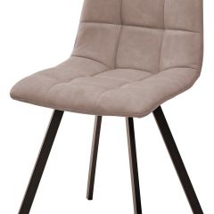 Стул CHILLI SQUARE RU-09 серо-бежевый винтаж, PU / черный каркас М-City в Приобье - priobie.mebel24.online | фото