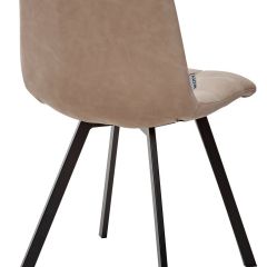 Стул CHILLI SQUARE RU-09 серо-бежевый винтаж, PU / черный каркас М-City в Приобье - priobie.mebel24.online | фото 3
