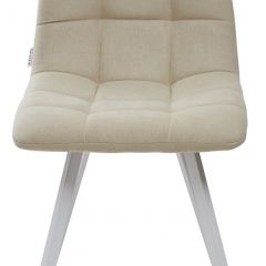 Стул CHILLI SQUARE UF860-01B бежевый, ткань/ белый каркас М-City в Приобье - priobie.mebel24.online | фото 3