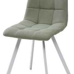 Стул CHILLI SQUARE UF860-11B мятный, ткань/ белый каркас М-City в Приобье - priobie.mebel24.online | фото