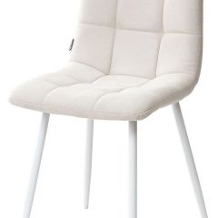 Стул CHILLI UF860-01B бежевый, ткань/белый каркас М-City в Приобье - priobie.mebel24.online | фото