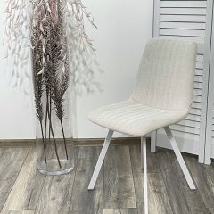 Стул ELVIS WZ2042-18 белая галька фактурный велюр / белый каркас М-City в Приобье - priobie.mebel24.online | фото