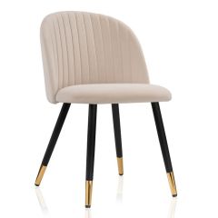 Стул на металлокаркасе Gabi beige / black / gold в Приобье - priobie.mebel24.online | фото