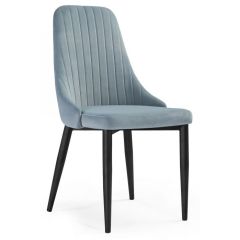 Стул на металлокаркасе Kora light blue / black в Приобье - priobie.mebel24.online | фото