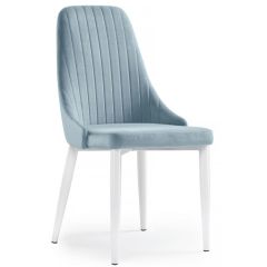 Стул на металлокаркасе Kora light blue / white в Приобье - priobie.mebel24.online | фото