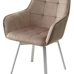 Стул MAVERICK 360 град. поворот. BLUVEL-40 BEIGE/ белый каркас, М-City в Приобье - priobie.mebel24.online | фото