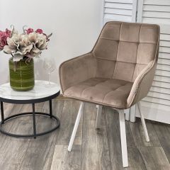 Стул MAVERICK 360 град. поворот. BLUVEL-40 BEIGE/ белый каркас, М-City в Приобье - priobie.mebel24.online | фото 2