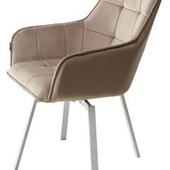 Стул MAVERICK 360 град. поворот. BLUVEL-40 BEIGE/ белый каркас, М-City в Приобье - priobie.mebel24.online | фото 8