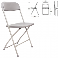 Стул складной BRABIX "Golf CF-002" (серый каркас, пластик серый) 531564 в Приобье - priobie.mebel24.online | фото 2