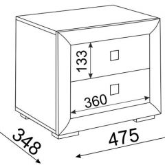 Тумба прикроватная Глэдис М30 (ЯШС/Белый) в Приобье - priobie.mebel24.online | фото 2