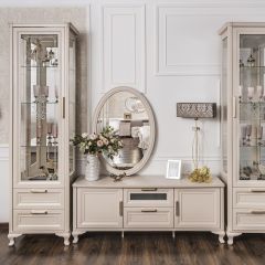 Витрина одностворчатая Мокко (бежевый) в Приобье - priobie.mebel24.online | фото 3