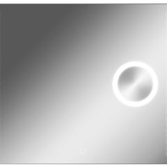 Зеркало Cosmo 100 alum (линза) с подсветкой Sansa (SCL1026Z) в Приобье - priobie.mebel24.online | фото