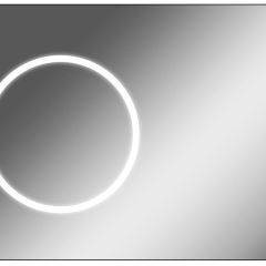 Зеркало Eclipse 100 black с подсветкой Sansa (SE1032Z) в Приобье - priobie.mebel24.online | фото