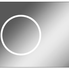 Зеркало Eclipse 90 black с подсветкой Sansa (SE1031Z) в Приобье - priobie.mebel24.online | фото