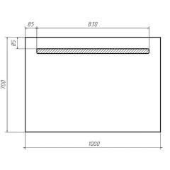 Зеркало Good Light 100 с подсветкой Домино (GL7010Z) в Приобье - priobie.mebel24.online | фото 2