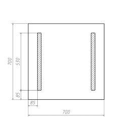 Зеркало Good Light 2-70 с подсветкой Домино (GL7012Z) в Приобье - priobie.mebel24.online | фото 6