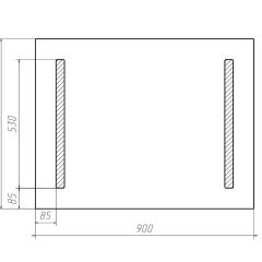 Зеркало Good Light 2-90 с подсветкой Домино (GL7015Z) в Приобье - priobie.mebel24.online | фото 6