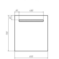 Зеркало Good Light 65 с подсветкой Домино (GL7005Z) в Приобье - priobie.mebel24.online | фото 2