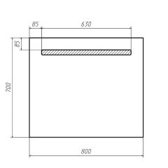 Зеркало Good Light 80 с подсветкой Домино (GL7008Z) в Приобье - priobie.mebel24.online | фото 2