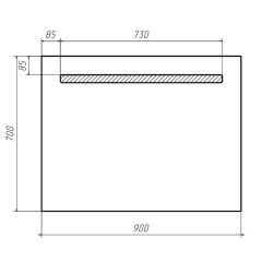 Зеркало Good Light 90 с подсветкой Домино (GL7009Z) в Приобье - priobie.mebel24.online | фото 2