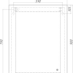 Зеркало Каракас 900х700 с подсветкой Домино (GL7043Z) в Приобье - priobie.mebel24.online | фото 8