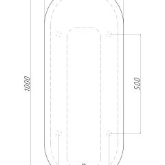 Зеркало Кито 1000х400 с подсветкой Домино (GL7047Z) в Приобье - priobie.mebel24.online | фото 2