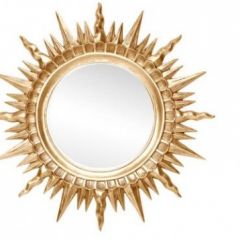 Зеркало круглое золото (1810(1) в Приобье - priobie.mebel24.online | фото 1
